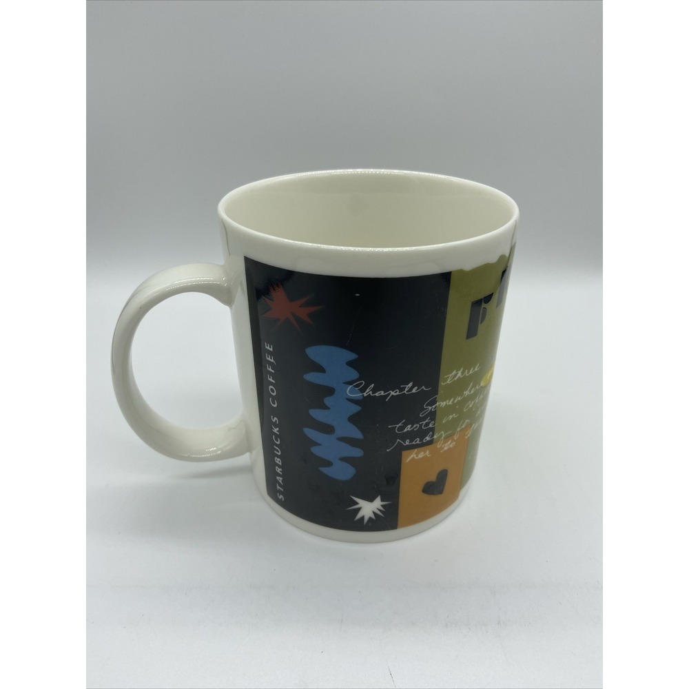 Starbucks Coffee French Roast Mug Abstract Collage Sunburst Ceramic Coffee Cup